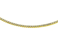 Bransoletka z żółtego złota z brylantami - 18 cm - 1,50 ct - próba 750