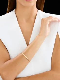 Bransoletka z żółtego złota z brylantami - 0,25 ct - próba 585