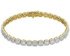 Bransoletka z żółtego złota z diamentami - 3,50 ct - próba 585