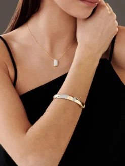 Bransoletka z żółtego złota z brylantami - 0,88 ct - próba 585