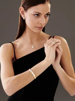 Bransoletka z żółtego złota z brylantami - 0,88 ct - próba 585