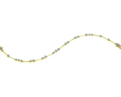 Bransoletka z żółtego złota z  brylantami - 18 cm - 1,36 ct - próba 750