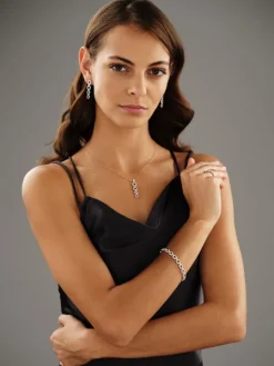 Bransoletka z żółtego złota z brylantami - 18 cm - 3,00 ct - próba 585