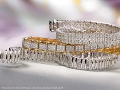 Bransoletka z żółtego złota z diamentami - 18 cm - 0,72 ct - próba 585