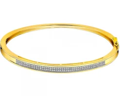 Bransoletka z żółtego złota z diamentami - 0,24 ct - próba 585