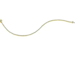 Bransoletka z żółtego złota z brylantami - 18 cm - 1,00 ct - próba 585