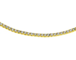 Bransoletka z żółtego złota z brylantami - 18 cm - 3,01 ct - próba 750