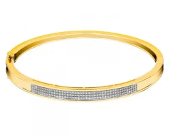 Bransoletka z żółtego złota z diamentami - 0,32 ct - próba 585
