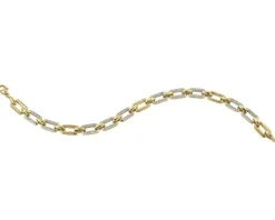 Bransoletka z żółtego złota z diamentami - 18 cm - 0,50 ct - próba 585