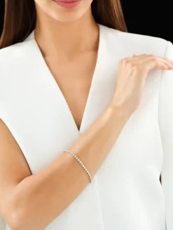 Bransoletka z żółtego złota z brylantami - 18 cm - 3,58 ct - próba 585