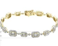 Bransoletka z żółtego złota z diamentami - 19 cm - 2,66 ct - próba 585