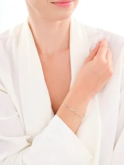 Bransoletka z żółtego złota z diamentami - 19 cm - 0,05 ct - próba 375