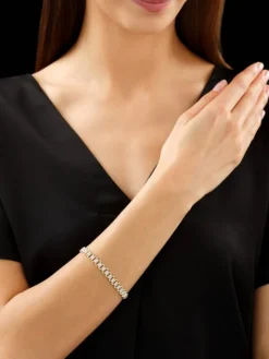 Bransoletka z żółtego złota z diamentami - 18 cm - 1,00 ct - próba 585