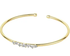 Bransoletka z żółtego złota z brylantami - 0,10 ct - próba 375