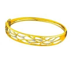 Bransoletka z żółtego złota z diamentami - 0,05 ct - próba 585