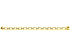 Bransoletka z żółtego złota z diamentami - 18 cm - 0,25 ct - próba 585