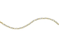 Bransoletka z żółtego złota z diamentami - nieskończoność - 18 cm - 0,03 ct - próba 375