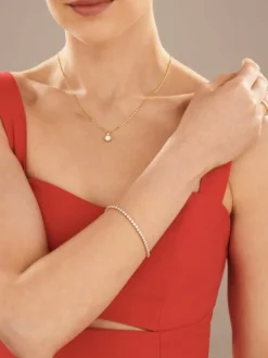 Bransoletka z żółtego złota z diamentami - 18 cm - 1,74 ct - próba 585