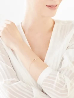 Bransoletka z żółtego złota z diamentami - 0,05 ct - próba 375