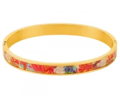 Bransoletka ze stali szlachetnej z emalią