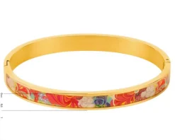 Bransoletka ze stali szlachetnej z emalią