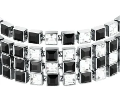 Bransoletka ze stali szlachetnej z cyrkoniami, Karl Lagerfeld