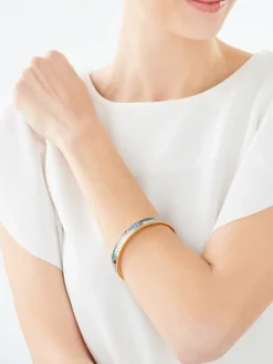 Bransoletka ze stali szlachetnej z emalią