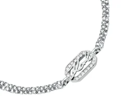 Bransoletka ze stali szlachetnej z cyrkoniami - Karl Lagerfeld