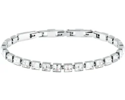 Bransoletka ze stali szlachetnej z cyrkoniami - Karl Lagerfeld