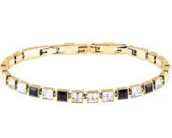 Bransoletka ze stali szlachetnej z cyrkoniami - Karl Lagerfeld