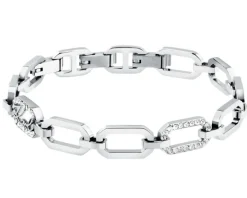 Bransoletka ze stali szlachetnej z cyrkoniami - Karl Lagerfeld