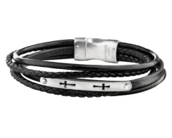Bransoletka ze stali szlachetnej - krzyże