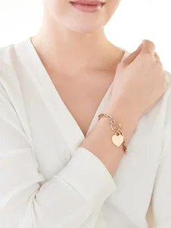 Bransoletka ze stali szlachetnej - serce