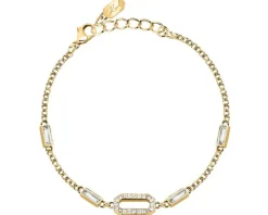 Bransoletka ze stali szlachetnej z cyrkoniami - Karl Lagerfeld