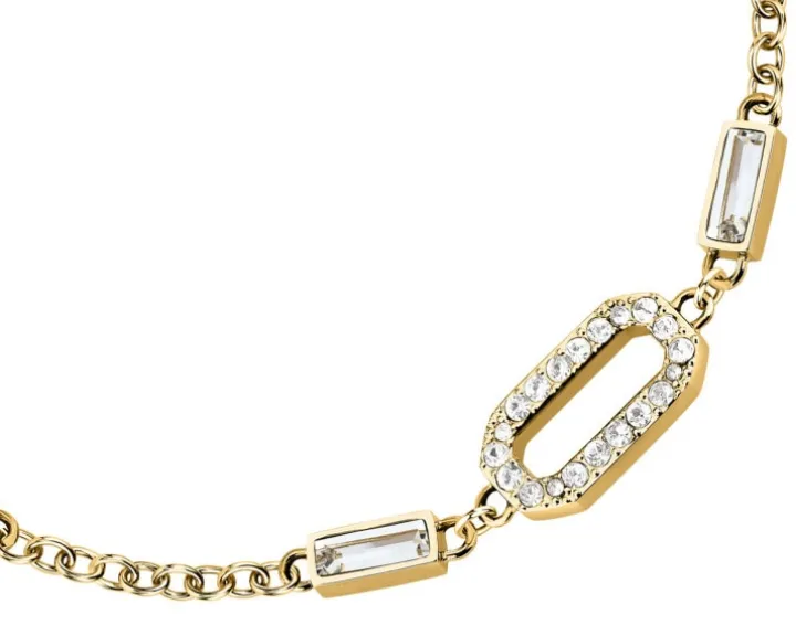 Bransoletka ze stali szlachetnej z cyrkoniami - Karl Lagerfeld