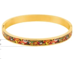 Bransoletka ze stali szlachetnej z emalią