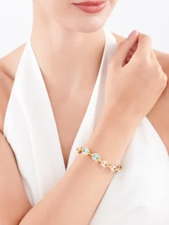 Bransoletka ze stali szlachetnej z emalią