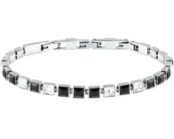 Bransoletka ze stali szlachetnej z cyrkoniami - Karl Lagerfeld