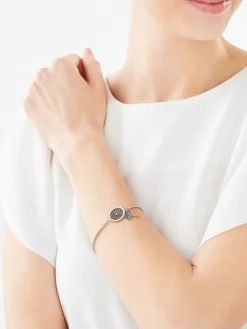 Bransoletka ze stali szlachetnej z kryształami - łapacz snów