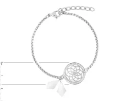 Bransoletka ze stali szlachetnej z kryształami - łapacz snów