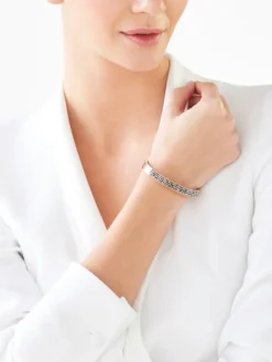 Bransoletka ze stali szlachetnej z markasytami