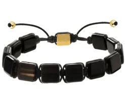 Bransoletka ze stali szlachetnej z agatami