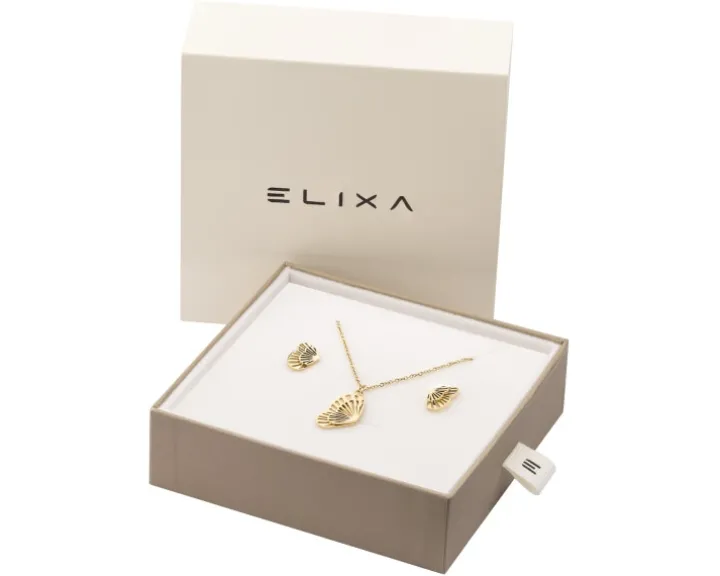 Kolczyki i naszyjnik ze stali szlachetnej - komplet - motyle