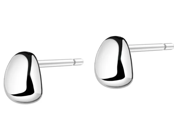 Kolczyki srebrne - fasolki