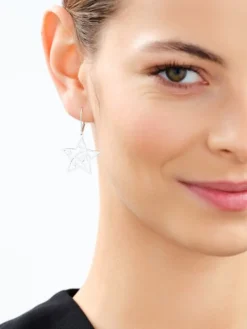 Kolczyki srebrne - gwiazdy