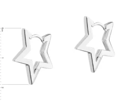 Kolczyki srebrne - gwiazdy