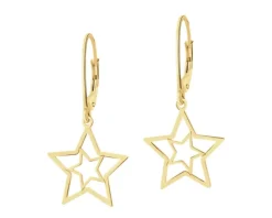 Kolczyki srebrne - gwiazdy