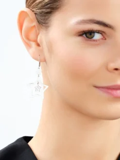 Kolczyki srebrne - gwiazdy