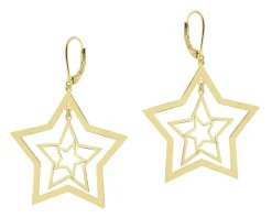 Kolczyki srebrne - gwiazdy