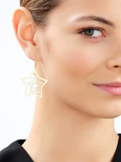 Kolczyki srebrne - gwiazdy